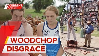 Woodchopper sisters fined and banned | A Current Affair