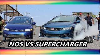 CIVIC BATTLE!!!150HP NITROUS SI VS KRAFTWERKS FG2 |SHMS