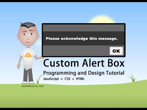 Custom Alert Box Programming JavaScript CSS HTML Tutorial Custom Alert Box Programming JavaScript CSS HTML Tutorial