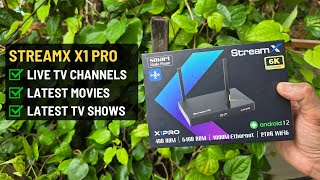 StreamX X1 Pro Review Android TV Box | Unboxing, IPTV Live TV, VOD