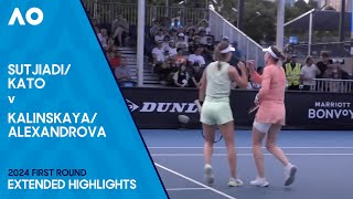 Kato/Sutjiadi v Alexandrova/Kalinskaya Extended Highlights | Australian Open 2024 First Round