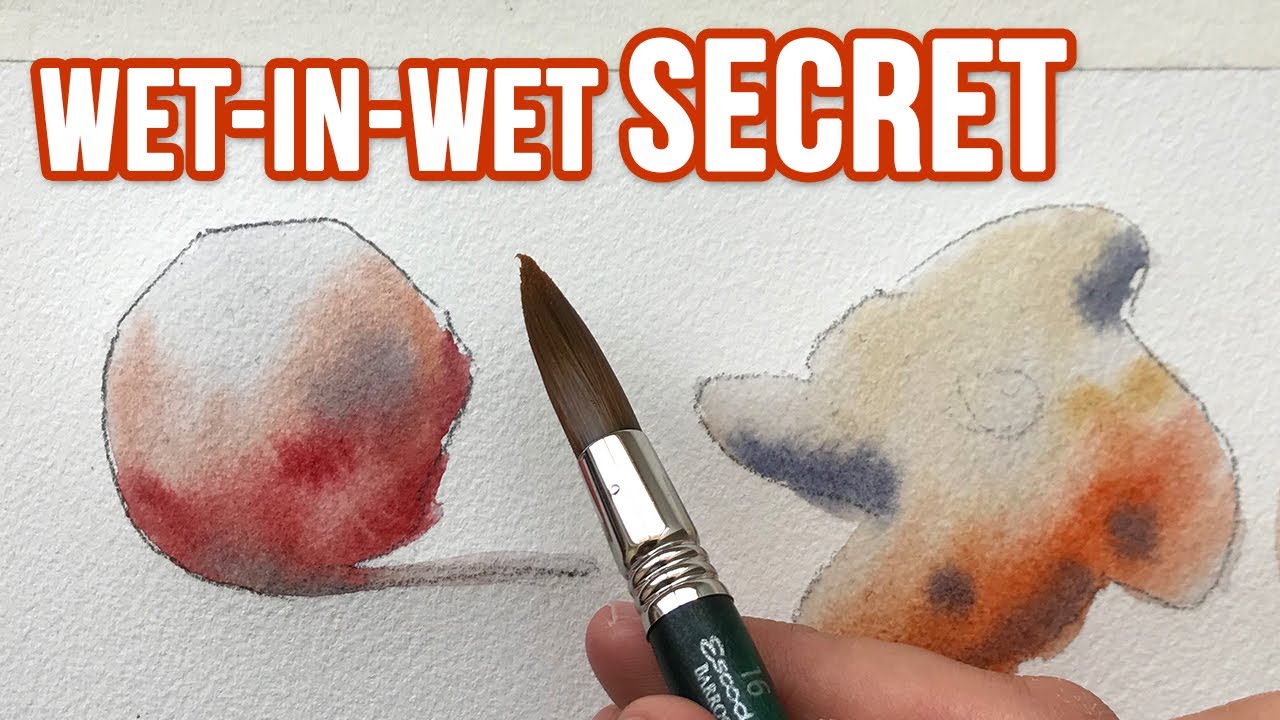 The SECRET Behind Wet-in-Wet Watercolor Technique 🎨 - YouTube