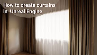 How to create curtains or clothing simulation in Unreal Engine  | Unreal, 3ds Max, RizomUV tutorial