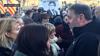 Abucheos a Junqueras en la manifestación independentista que congrega a unas 6.500 personas