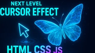 🦋 Realistic Waterfly Cursor Animation | Stunning HTML CSS JS Project with Ripple & Glow Effects