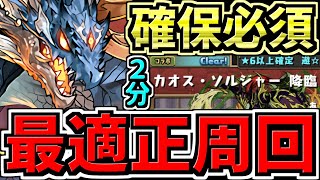 【最適正】2分台！カオスソルジャー降臨！シヴァドラ編成！代用・立ち回り解説！\u0026性能と確保数解説！遊戯王コラボ【パズドラ】