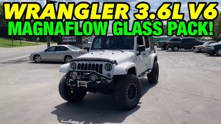 2015 Jeep Wrangler V6 Dual Exhaust w/ MAGNAFLOW GLASS PACK \u0026 LOOP DELETE!