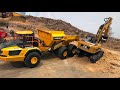 bruder toys trucks bruder volvo a60h huina 1580 metal excavator dumper loading