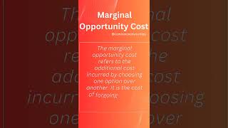 Marginal Opportunity Cost #shortsfeed #education #shorts #economics #class11  #commerceonyourtips