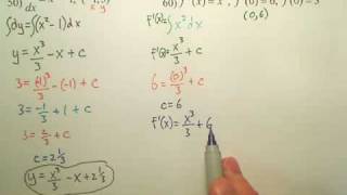 4.1b2 Antiderivatives and Indefinite Integration - Calculus