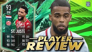 93 SHAPESHIFTERS ST. JUSTE PLAYER REVIEW! -  FIFA 22 Ultimate Team