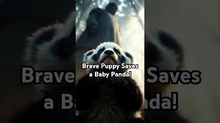 Brave Puppy Saves a Baby Panda! #cute #cuteanimals #rescueanimals