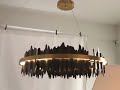 nordic creative circle chandelier led black gold luxury fashion hanglamp hotel restaurant hanglamp