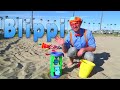 blippi learning colors counting at the beach educational videos for kids