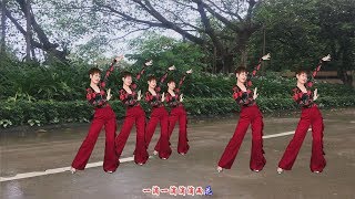 好情歌《滿身花雨又回來》驚為天上曲，40步網紅時尚舞附教學【笑春風廣場舞】