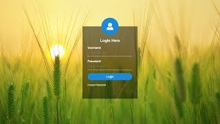 How To Create Transparent Login Form Using HTML and CSS | HTML Form