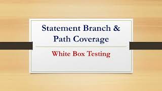 Statement Coverage - Branch Coverage - Path Coverage | White Box Testing | UGC NET PYQs