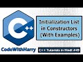 Initialization list in Constructors in Cpp | C++ Tutorials for Beginners #49