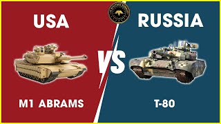 Who Wins!! T-80 (Russian) vs M1 Abrams (US): Which Tank is the Most Powerful | Military Summary