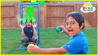 Splash Dunk Tank Challenge Family Fun Activities with Ryan ToysReview!!!