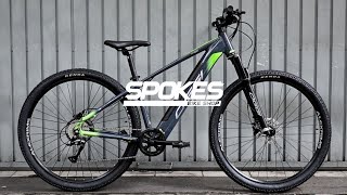 Bicicleta Elétrica Oggi BW 8.0 Com Acelerador 2024 | Cinza e Verde | Spokes Bike Shop