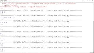 21 ENG Python 3 Packing and Unpacking values into and from variables