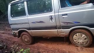 Off road power of omni rainy seasion wetroad suzuki van test drive off road