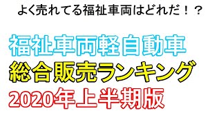 福祉車両軽自動車総合販売ランキング　【2020年上半期版】