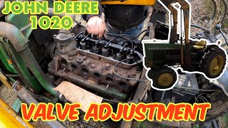 JOHN DEERE 1020 3cylinder VALVE ADJUSTMENT