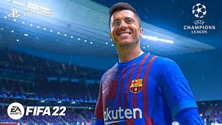 FIFA 22 - Barcelona vs Real Madrid | Lewandowski vs Benzema | Champions League 22/23 | 4K