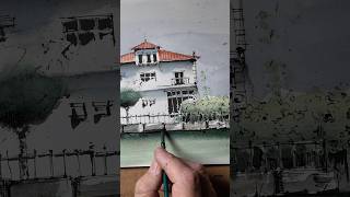 A overview of my current 40 minutes tutorial about ink drawing and #watercolor #inkdrawing