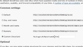 WordPress Tutorial -17 - Settings Permalinks