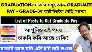 ✅Graduate PAY - কোনবোৰ পদত পাব Graduate Pay, আপুনি কৰা চাকৰি টো Listত আছে নে চাওক?