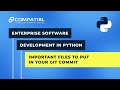 Important files to put in your first GIT commit | CompatibL
