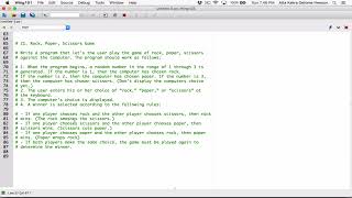 5.21. (Part 2) Rock, Paper, Scissors Game - Python