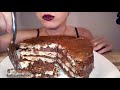 asmr dessert chocolate hazelnut pita bread cake whispering