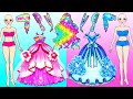 🔴 RAINBOW HAIR: Bald Barbie vs Bald Elsa 🔴 Barbie Hair Makeover Handmade 🔴 DIY Arts & Paper Crafts