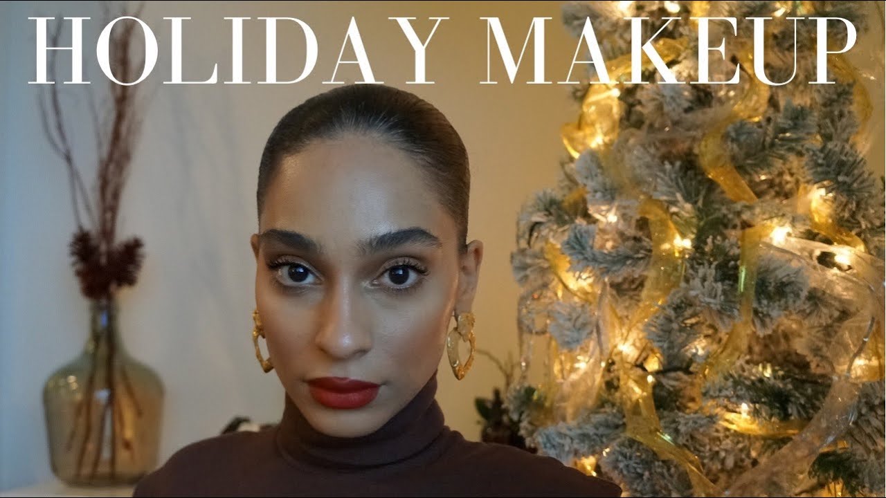 Simple Holiday Makeup | Red Lip - YouTube