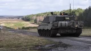 British Army Challenger 2 Tanks During Live Fire