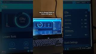 1.Open Lenovo Vantage 2.Click thermal mode settings 3.Select desired mode#lenovoloq#lenovo#vantage