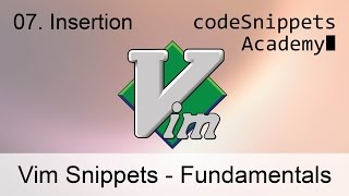 Vim Tutorial 07. Inserting and Appending: i, a, I, A
