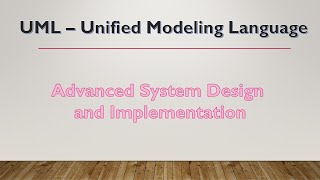 UML   Unified Modeling Language