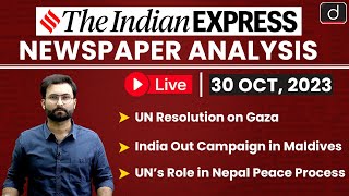 Newspaper Analysis | The Indian Express | 30 Oct 2023 | Drishti IAS English