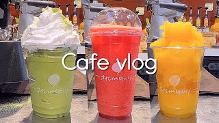 🚥Coffee that looks like red and blue traffic lights🚥 / cafe vlog korea / Cafe Vlog Collection / ASMR