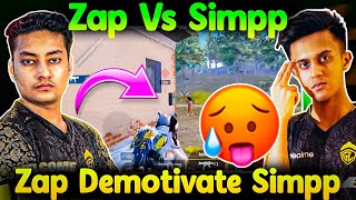 🇮🇳Zap vs Simpp🥶 Full Shocked By Zap Reflex🤯 Simpp Demotivated