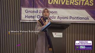 PESAN \u0026 KESAN PESERTA YUDISIUM FIKES UM PONTIANAK KE-16 TAHUN 2023 MARIA YOLAN SUKEMI