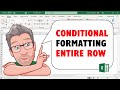Apply Conditional Formatting to an ENTIRE Row | COLOR Row Based on CELL VALUE