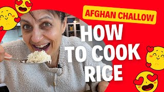 How to Cook Rice - Afghan Challow - Delicious White Rice Recipe 😋