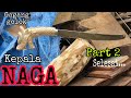 Cara Membuat Gagang golok kepala naga.. Made the handle of a dragon's head cleaver part 2 (selesai)