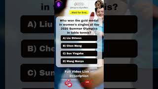 #070, Who won the gold medal in women's singles at the 2020 Summer Olympics in table tennis? #shorts